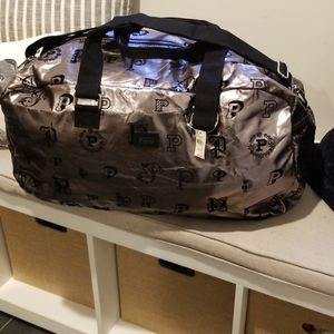 VS Pink Metallic Duffle Bag